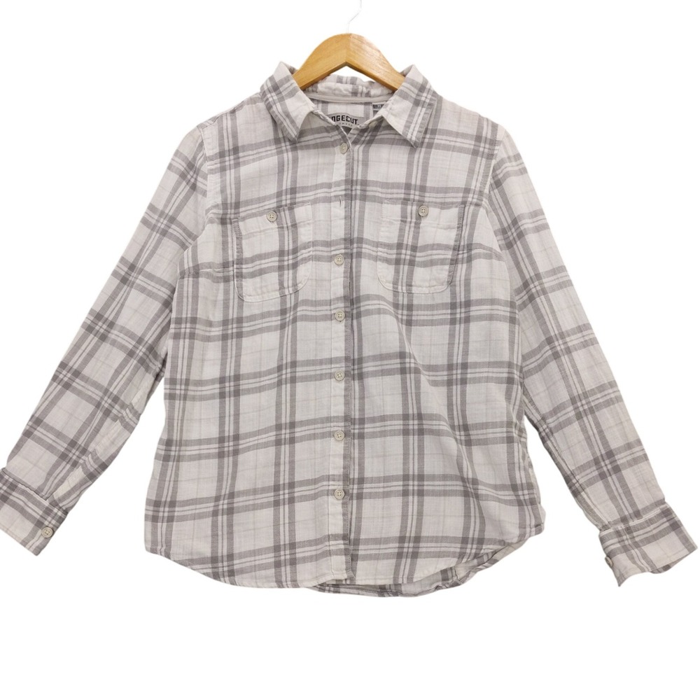 Ridgecut Tough Wear Plaid Button-Up Shirt Womens Medium Long Sleeve Casual
